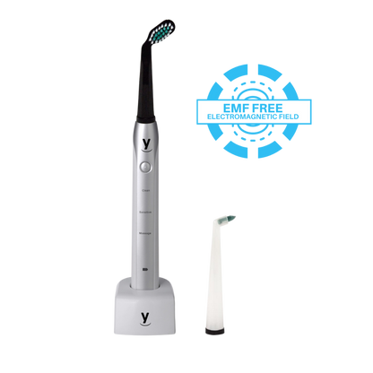 Brosse à dents sonique angulaire sans CEM Combo Y + Dentifrice naturel incurvé + Étui de voyage